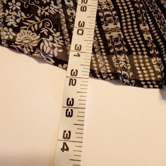 American Rag Mini Dress Women Size Small Black Bohemian Hippie Peasant Fairy - Picture 5 of 6